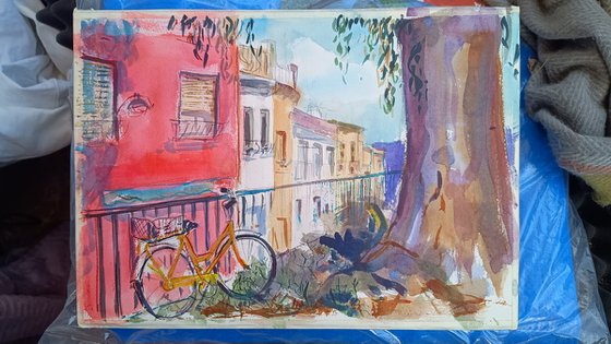 Watercolor Bike