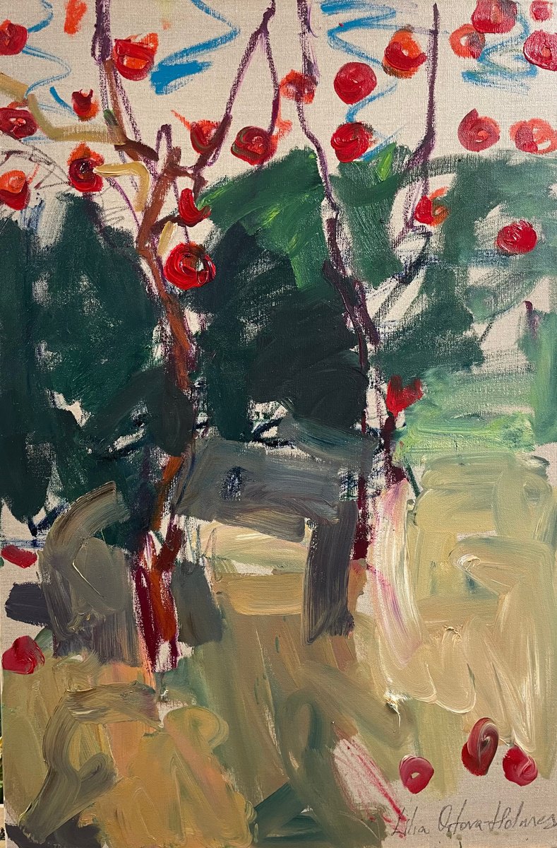 Apple trees. by Lilia Orlova-Holmes