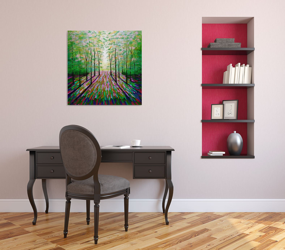 Gold and Magenta Wood