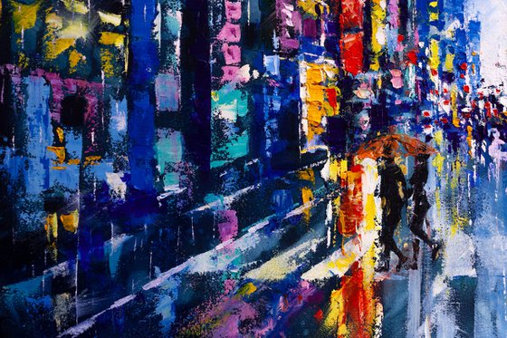 Night city lights