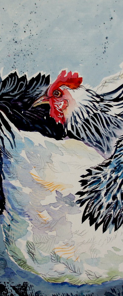 Three Hens by Julia Rigby