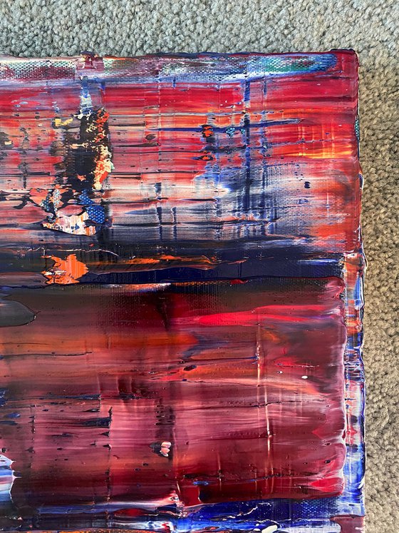 "Love At First Sight" - FREE USA SHIPPING + Save As A Series - Original PMS Abstract Diptych Oil Paintings On Canvas - 40" x 20"