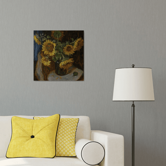Sunflowers Near The Window