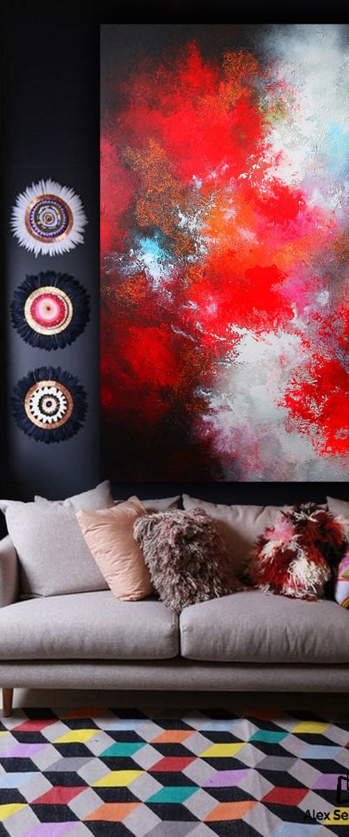 150x100cm / ABSTRACT PAINTING  / Euphoria by Alex Senchenko