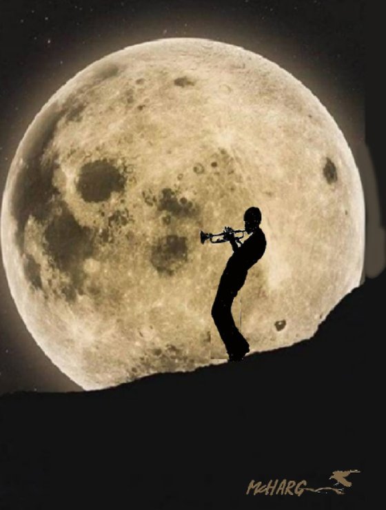 TRUMPET MAN AND THE MOON