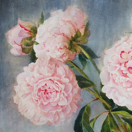 Peonies in a Chinese vase