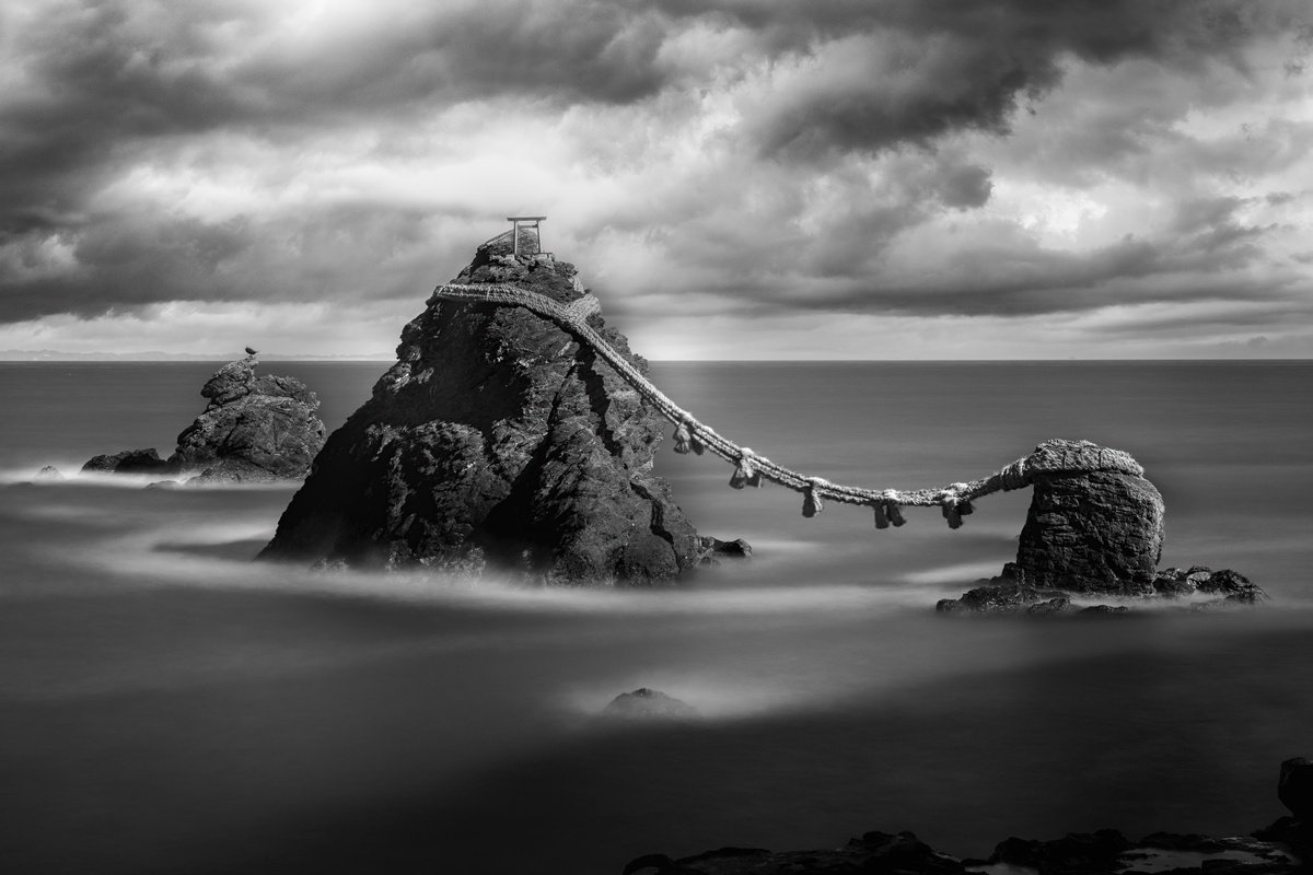 Landscape Photograph By Harv Greenberg, 40 X 30, Meoto Iwa, Original Artwork