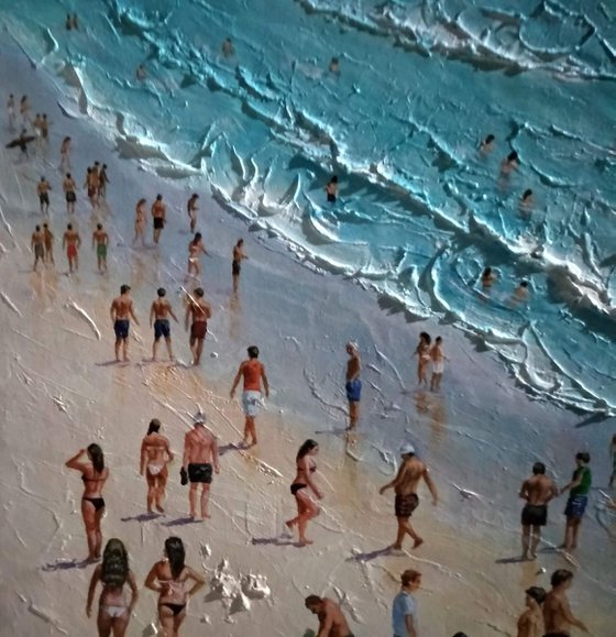 Summertime beach 28x28 in