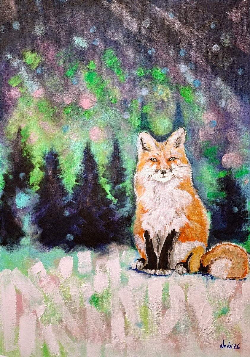 Northern Lights By Jelena Nova, 20 X 28, Artwork For Sale On Artfinder