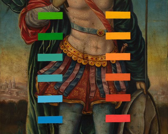 Saint Demetrius with Color Bars