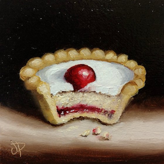 Little Cherry Bakewell tart 2 still life