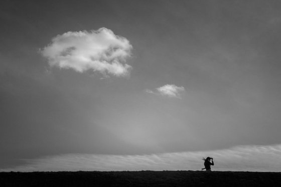 Walking with the clouds.