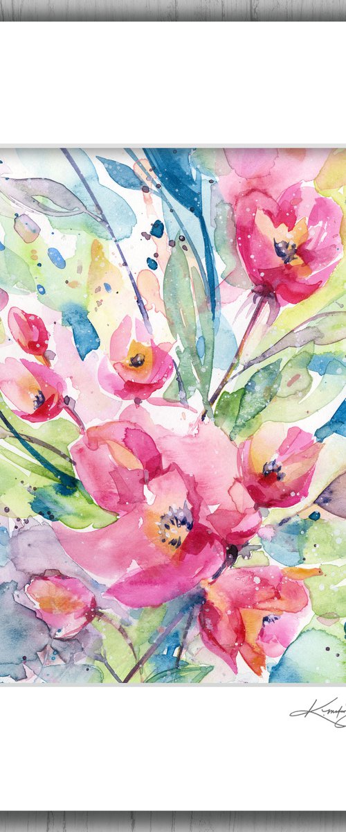 Alluring Blooms 3 - Flower Painting by Kathy Morton Stanion by Kathy Morton Stanion