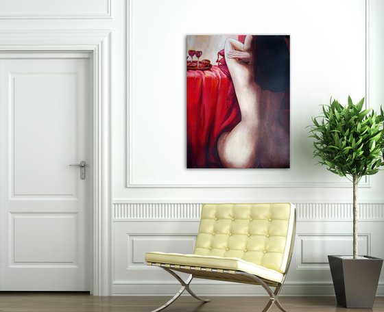 "Desire" - nude eroticm Contemporary Art, figurative