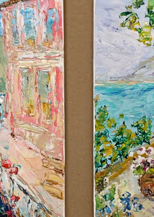 Blooming Terrace by the sea by Vilma Gataveckienė