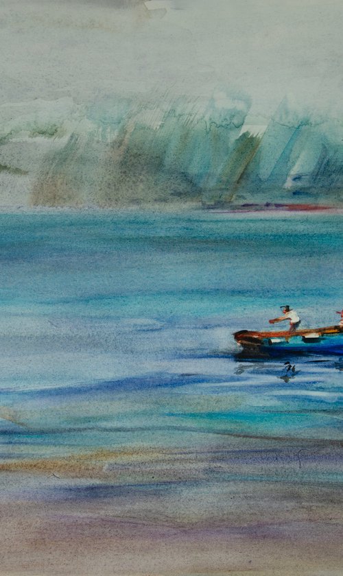 Garda. Fishing Boat #2 by Irina Bibik-Chkolian