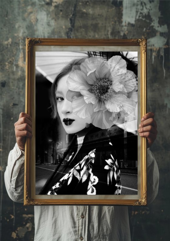 Geisha with Flower