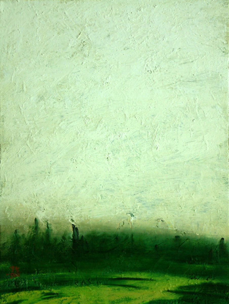 Landscape Oil Painting By Zhi Li, 12 X 16", Landscape 13, Original Artwork