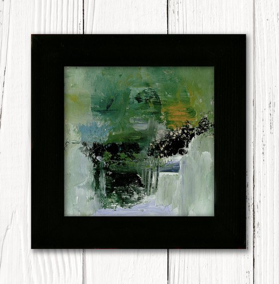 Oil Abstraction 160 - Framed Abstract Painting by Kathy Morton Stanion