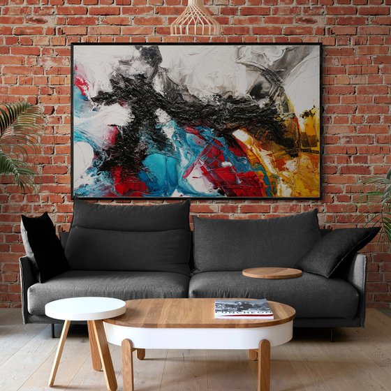 Sugar Candy 160cm x 100cm Textured Abstract Art