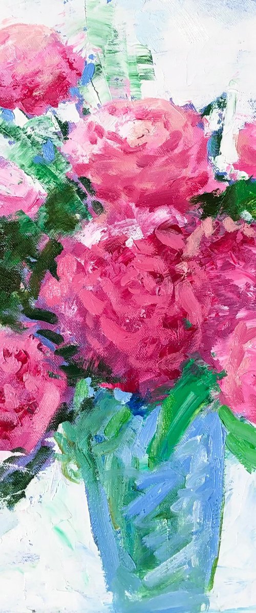 Pink bouquet by Volodymyr Smoliak