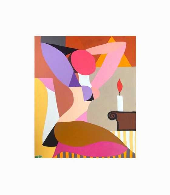 Abstract Cubist Female Nude