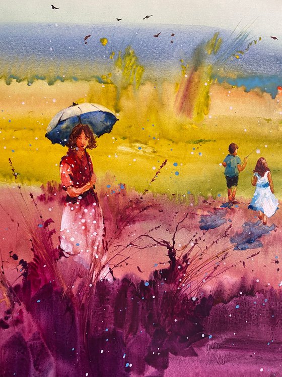 Sold Watercolor “Summer colors” perfect gift