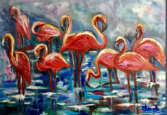 ORANGE FLAMINGOS