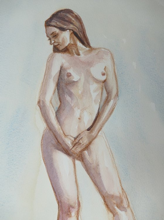 Standing female nude