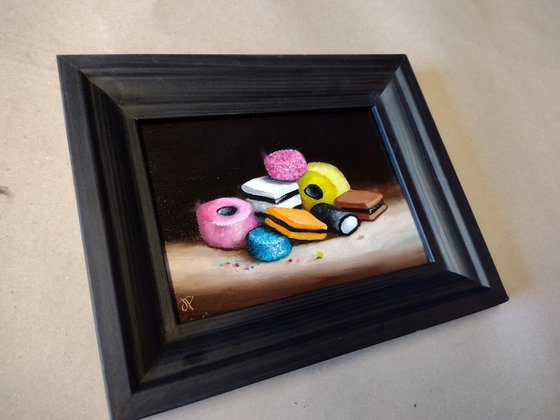 Liquorice Allsorts candy sweets still life