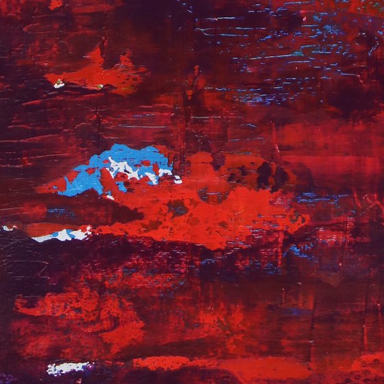 Dreams in purple and red | Abstract painting on paper