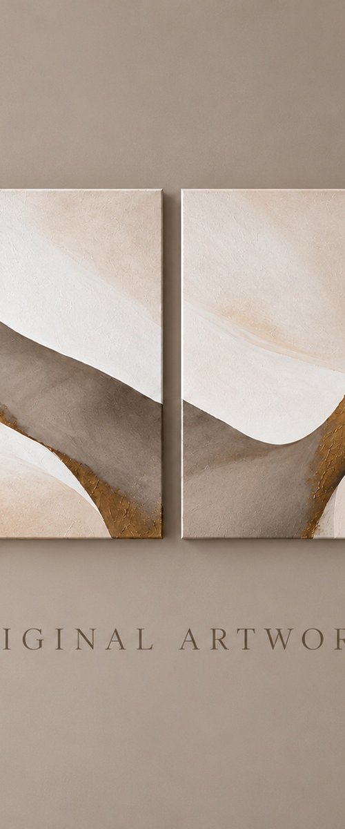 QUIET MOTION IV - Diptych by TIANA KARAPETIAN