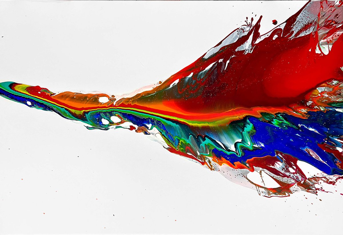 Organic Abstract Acrylic Painting By Nikolaos Schizas, 59 X 39", Mind Game, Original Artwork