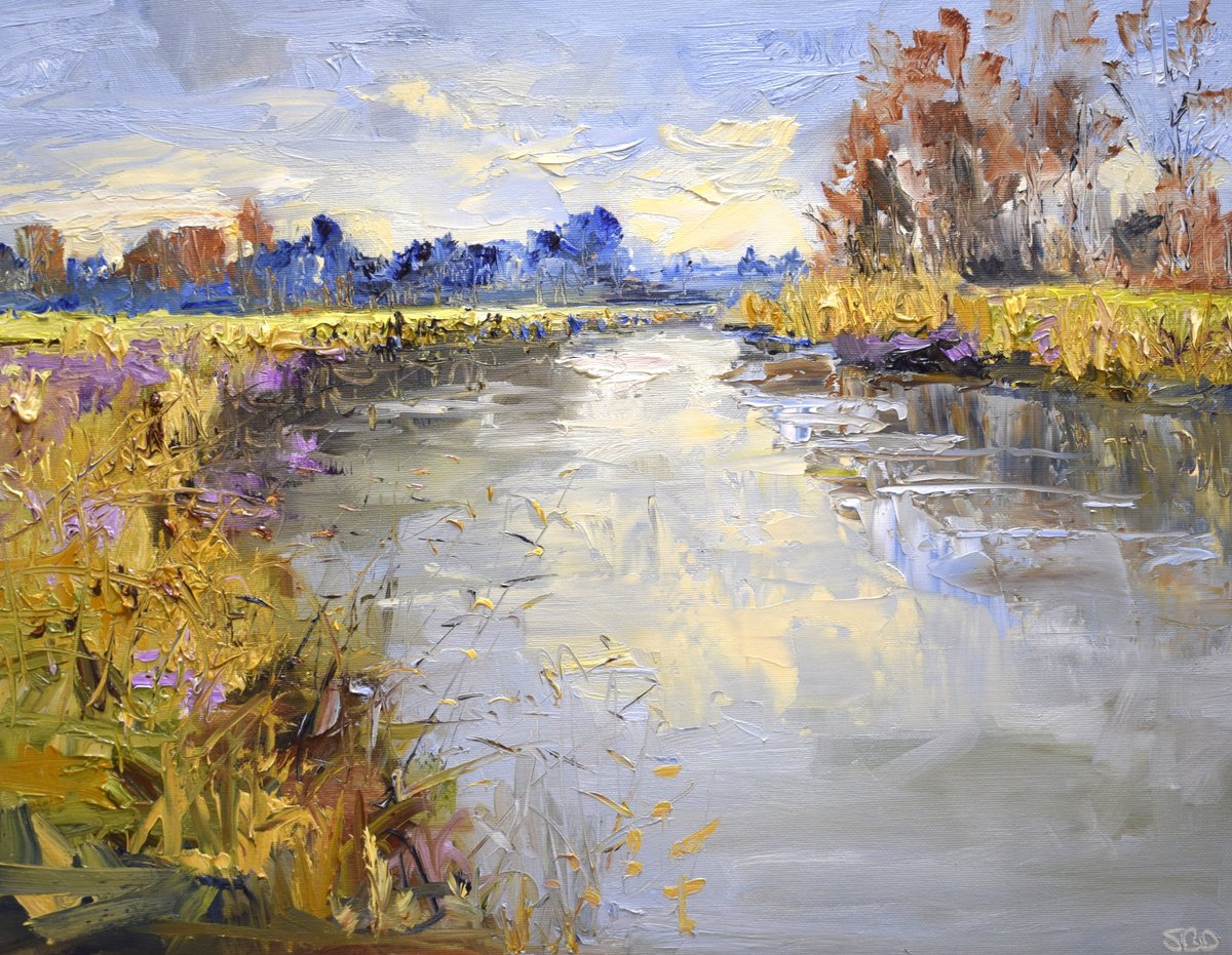 Golden Season By Sonja Brussen, 20 X 17, Artwork For Sale On Artfinder