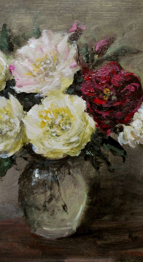 Roses in vase by Vishalandra Dakur