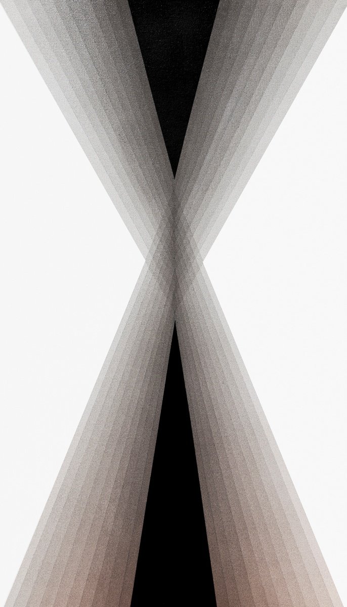 Abstract Acrylic Painting By Catia Goffinet, 16 X 28, Conv Or Div 7, Original Artwork