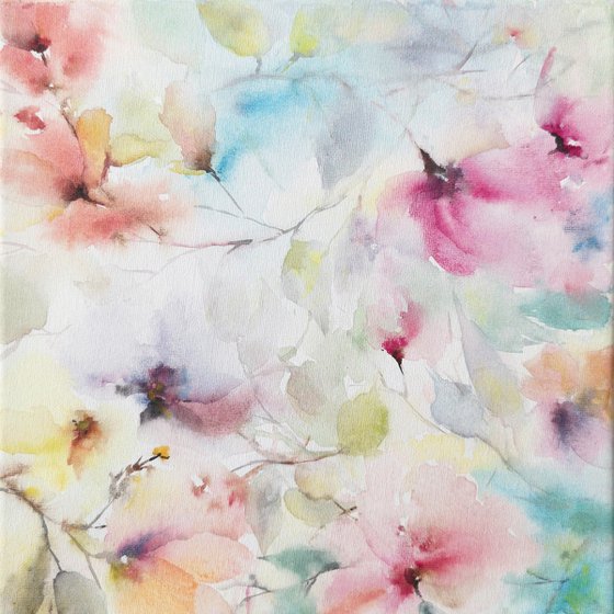 Abstract flowers bouquet