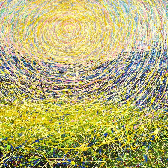 Sunshine Original Textured abstract Light in the sky Sunshine sky Large abstraction Skyscape