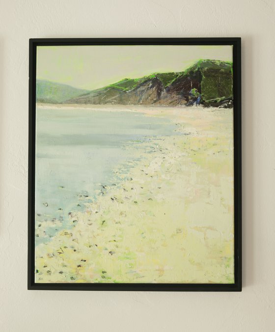 Crisp and sunny beach 20x24" 51x60 cm Contemporary Art by Bo Kravchenko