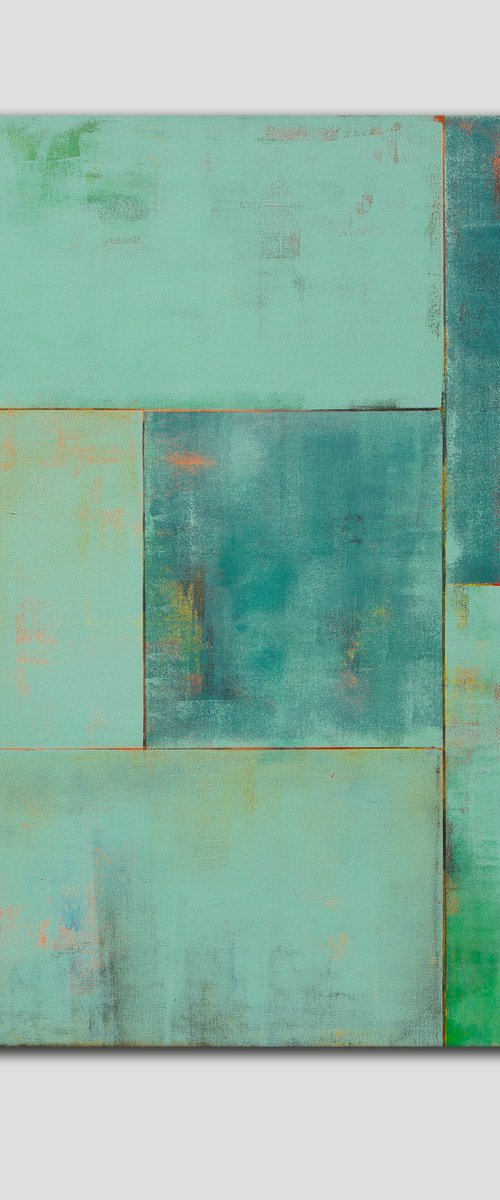 Turquoise Tiles B by Ronald Hunter