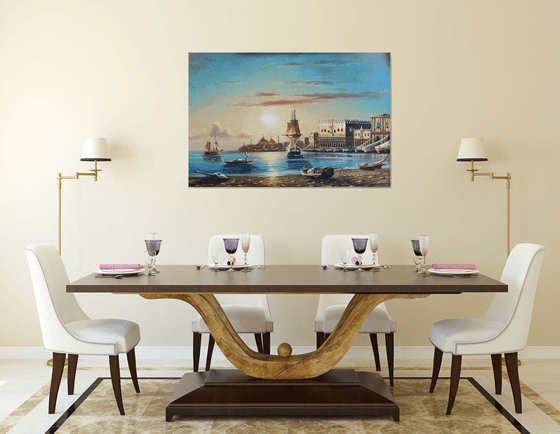 Port (120x80cm, oil painting)