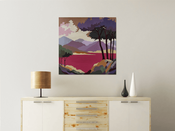Seascape with Pink Sea