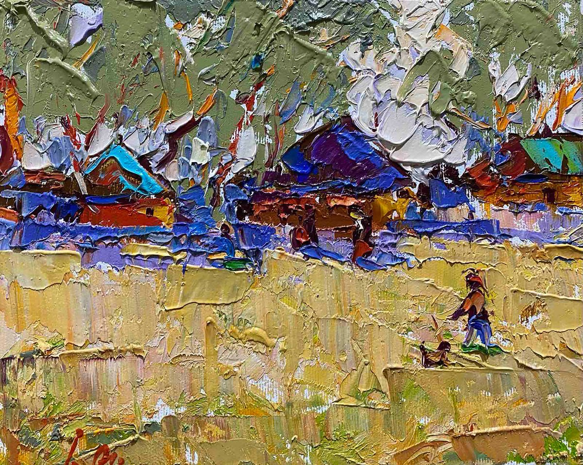 Impressionistic Landscape Oil Painting By Kalenyuk Alex, 10 X 8", Lane, Original Artwork