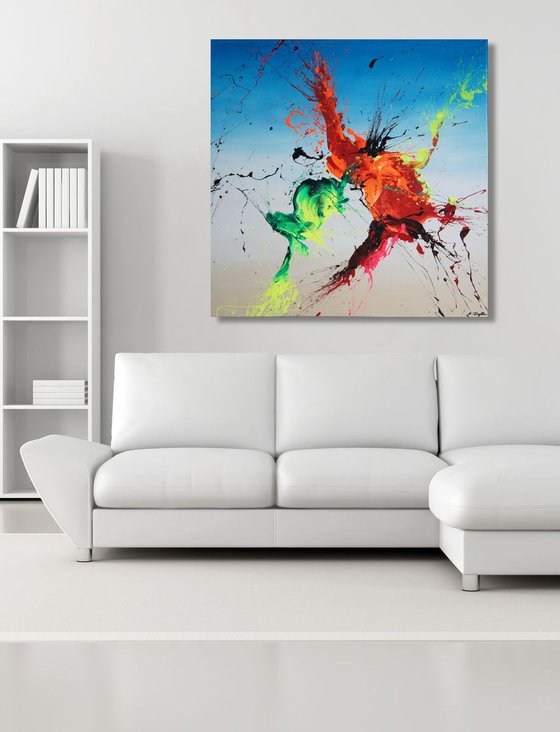 Paso Doble (Spirits Of Skies 100014) (100 x 100 cm) XXL (40 x 40 inches)