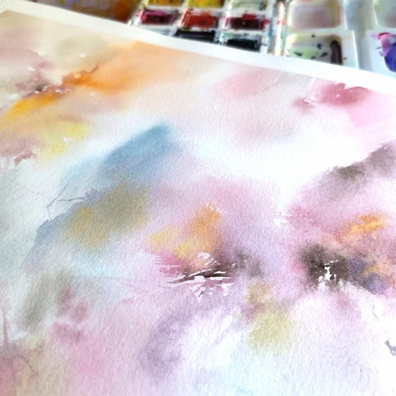 Delicate abstract flowers