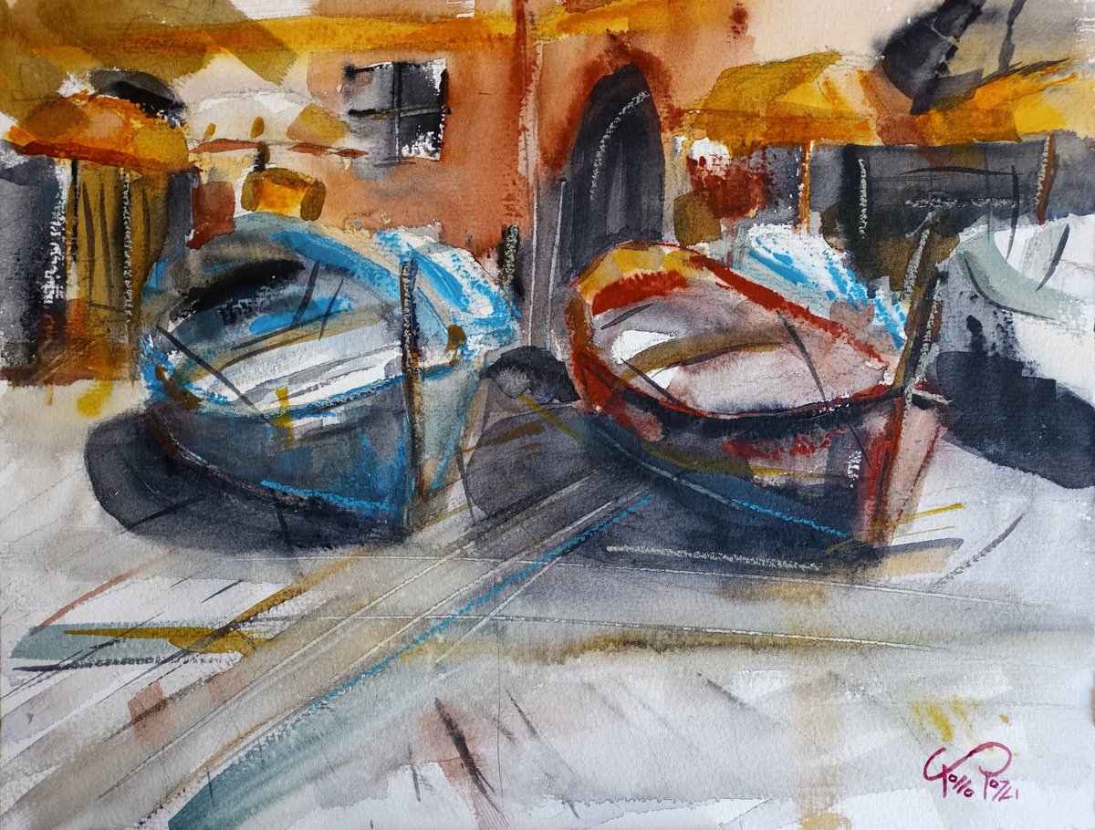 Boats in the sun (Barche al sole) by Tollo Pozzi