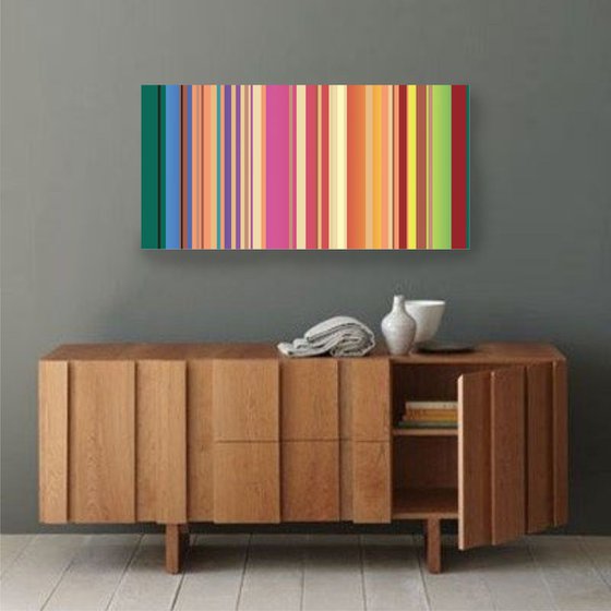 mid century modern art M005 - print on one canvas 50x100x4cm