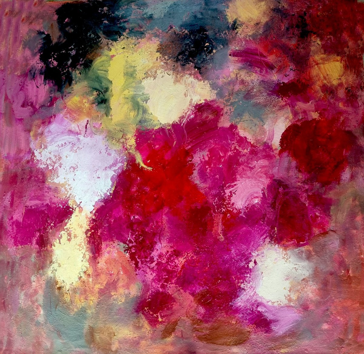 Abstract Acrylic Painting By Davina Nicholas, 44 X 44, Boundless, Original Artwork