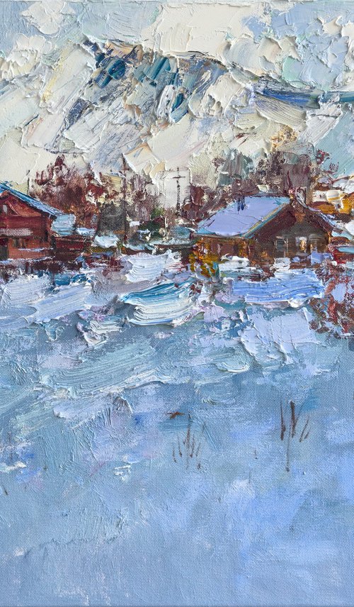 Rural Winter Landscape by Anastasiia Valiulina