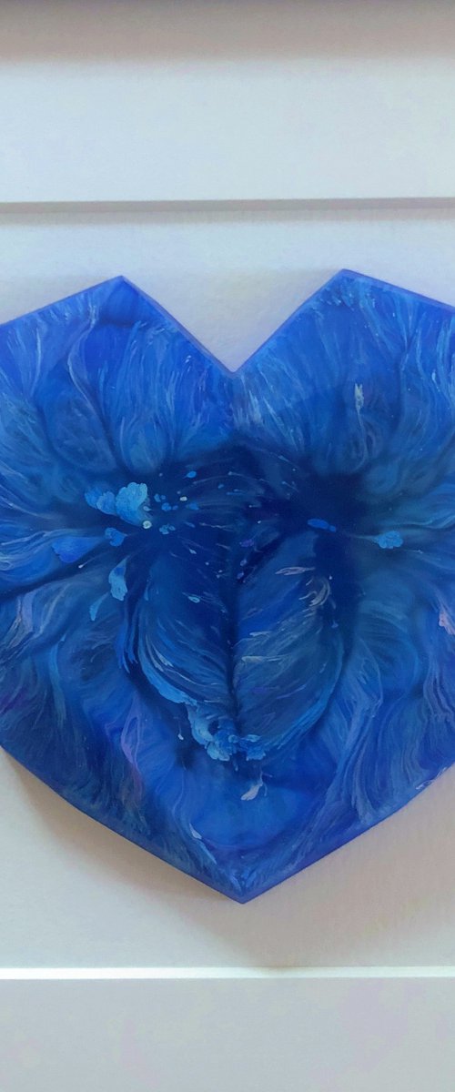 Big Blue Heart #2 by Ana Hefco